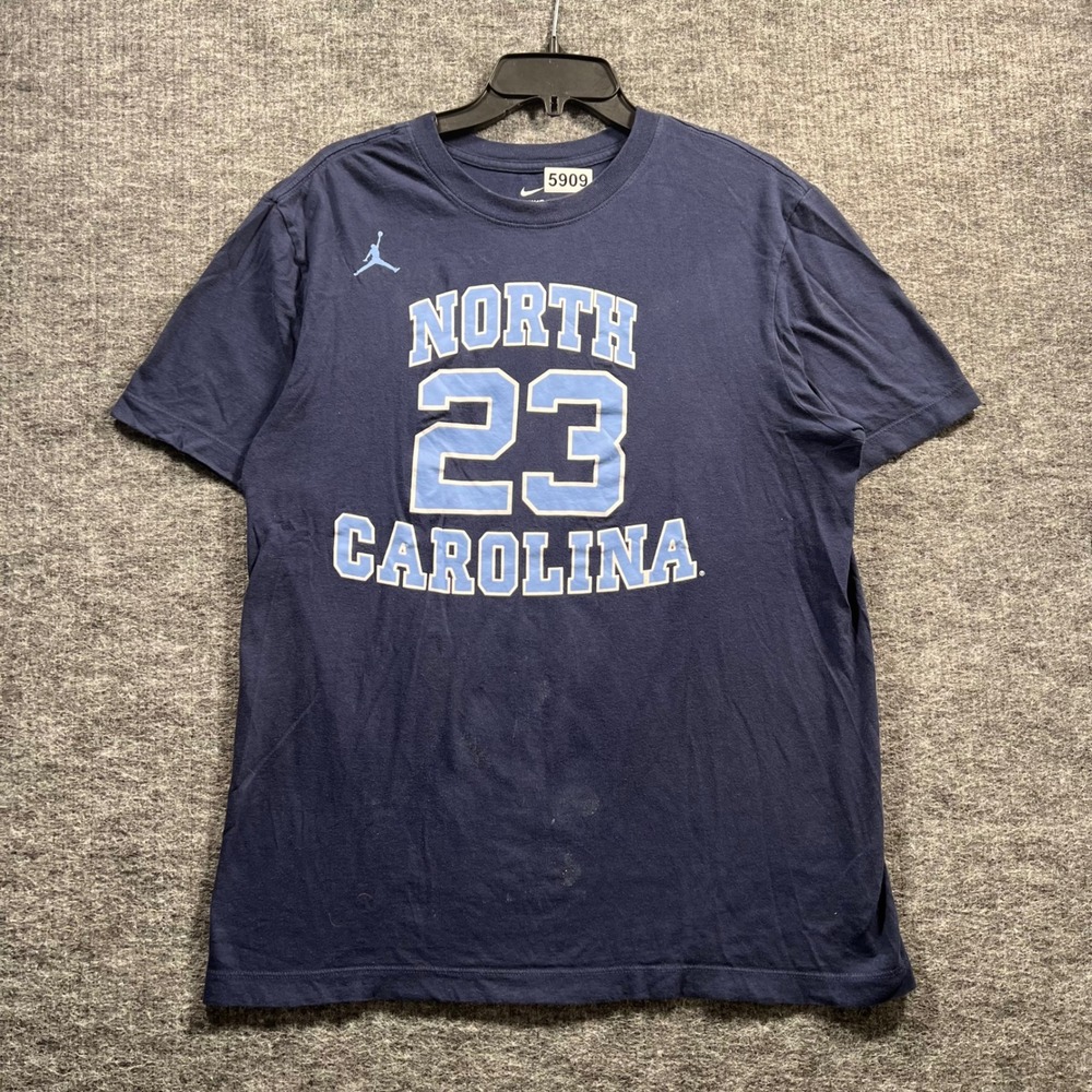 Jordan North Carolina Tar Heels Michael Jordan 23 T-Shirt Navy Blue Mens Medium